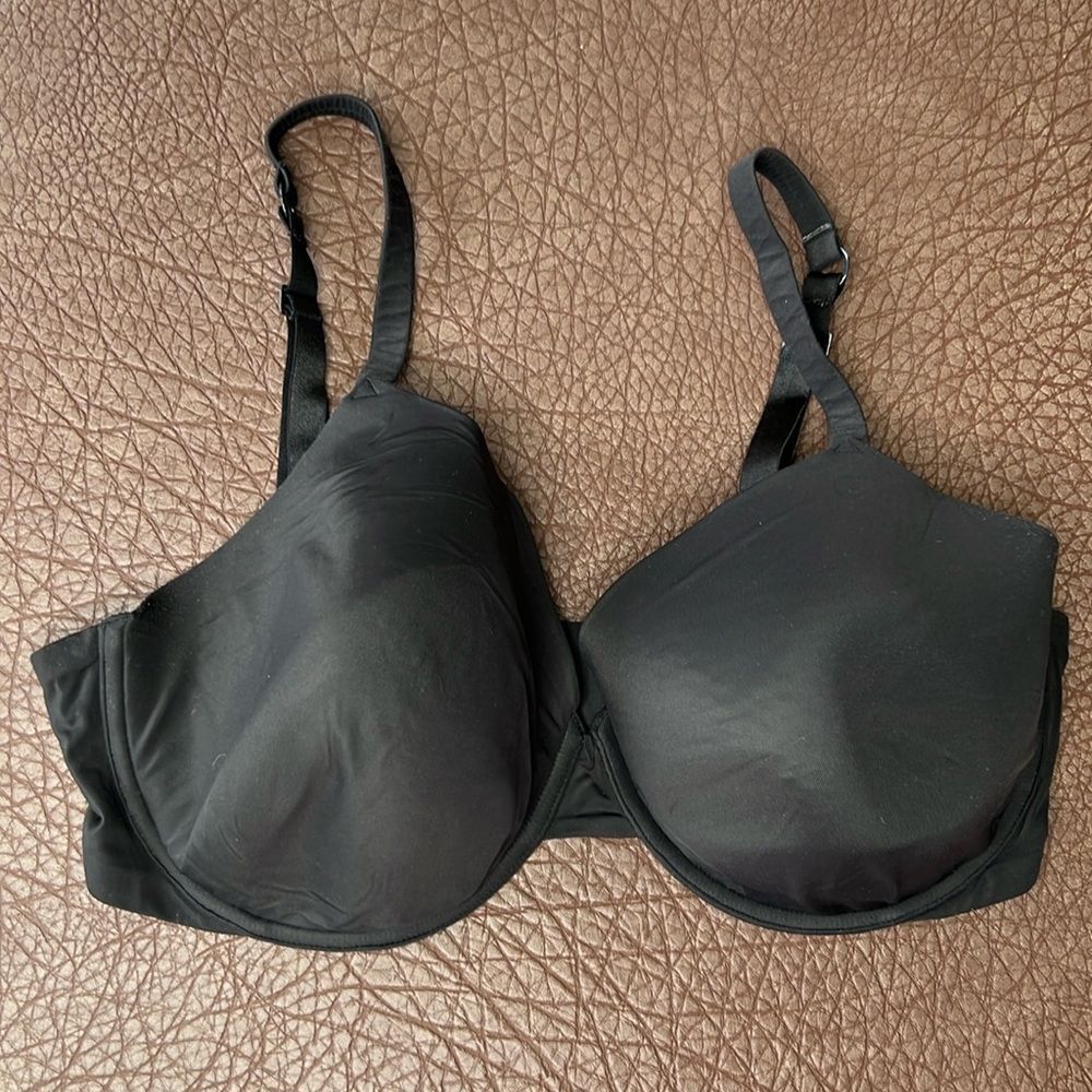 True & Co 38DD Black Full Coverage Lightly Padded Underwire‎ T-Shirt Bra